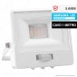 V-Tac VT-118S-1 Faretto LED SMD 10W IP65 Chip Samsung Sensore di Movimento e Crepuscolare - SKU 20292 / 20293 / 20294
