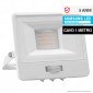 V-Tac VT-128S-1 Faro LED Floodlight 20W SMD IP65 Chip Samsung Sensore di Movimento e Crepuscolare - SKU 20295 / 20296 / 20297