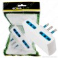 Ecova Adattatore Quadruplo con 4 Prese Laterali 10/16A 2P+T Colore Bianco Spina 16A 2P+T - mod. 30049