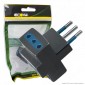 Ecova Adattatore Triplo con Spina 10A 2P+T e 3 Prese 10A 2P+T Colore Nero - mod. 30040
