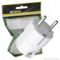 Ecova Spina Singola Shuko 16A 2P+T Standard Tedesco con Uscita Laterale Colore Bianco - mod. 30022