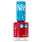 Rimmel London Kind&amp;Free Smalto Rinforzante per Unghie Bio Vegano Cruelty-Free Clean Nail a Lunga Tenuta 156 Poppy Pop Red