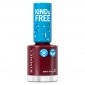 Rimmel London Kind&amp;Free Smalto Rinforzante per Unghie Bio Vegano Cruelty-Free Clean Nail a Lunga Tenuta 157 Berry Opulence