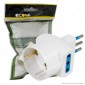 Ecova Adattatore Triplo con 1 Presa Centrale Schuko + 10A 2P+T e 2 Laterali 10A 2P+T Colore Bianco - mod. 30041
