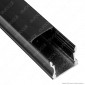 V-Tac VT-8110 Profilo Piatto in Alluminio Nero per Strisce LED a Superficie con Copertura Nera Opaca 2 metri - SKU 2878