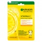 Garnier SkinActive Maschera Viso Monouso in Tessuto Idratante e Illuminante con Vitamina C ed Acido Ialuronico - Confezione da 1