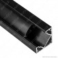 V-Tac VT-8114 Profilo Angolare in Alluminio Nero per Strisce LED a Superficie con Copertura Nera Opaca 2 metri - SKU 2877