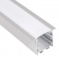 V-Tac VT-8126 Profilo Piatto Largo in Alluminio per Strisce LED a Incasso con Copertura Opaca Lunghezza 2 metri - SKU 2871
