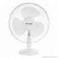 V-Tac VT-4012-3 Ventilatore Oscillante da Tavolo 40W a 3 Pale Colore Bianco - SKU 7924