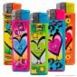 SmokeTrip Color Accendino Elettronico Large Fantasia Hearts - Serie da 5 Accendini