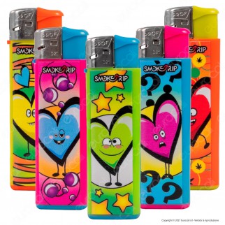SmokeTrip Color Accendino Elettronico Large Fantasia Hearts - Serie