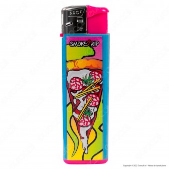 SmokeTrip Color Accendino Elettronico Large Fantasia Pizzas - Serie