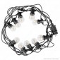 V-Tac VT-71510 Catena 4W da 10 Lampadine LED Mini Globo Trasparenti IP44 - SKU 212728