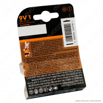 Duracell Plus Pila 6LR61 Alcalina E-Block Transistor 9V Lunga Durata