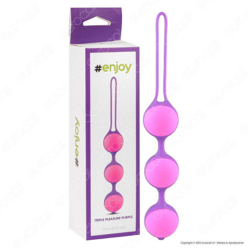 Toyz4Lovers Enjoy Triple Pleasure Purple Palline Vaginali in Silicone