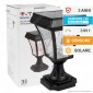 V-Tac VT-983 Lampada LED da Giardino 2W Stand Light 3in1 IP65 SMD Chip Samsung Nera con Sensore e Pannello Solare - SKU 2890