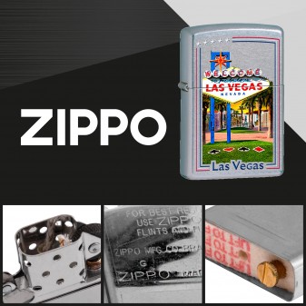 Zippo Accendino a Benzina Ricaricabile ed Antivento con Fantasia US