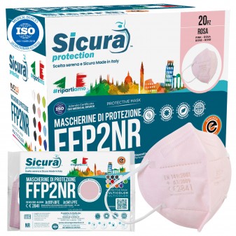 Sicura Protection 50 Mascherine Protettive Colore Rosa Monouso con