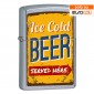 Zippo Accendino a Benzina Ricaricabile ed Antivento con Fantasia Ice Cold Beer - Esclusiva Eurocali - mod. 207