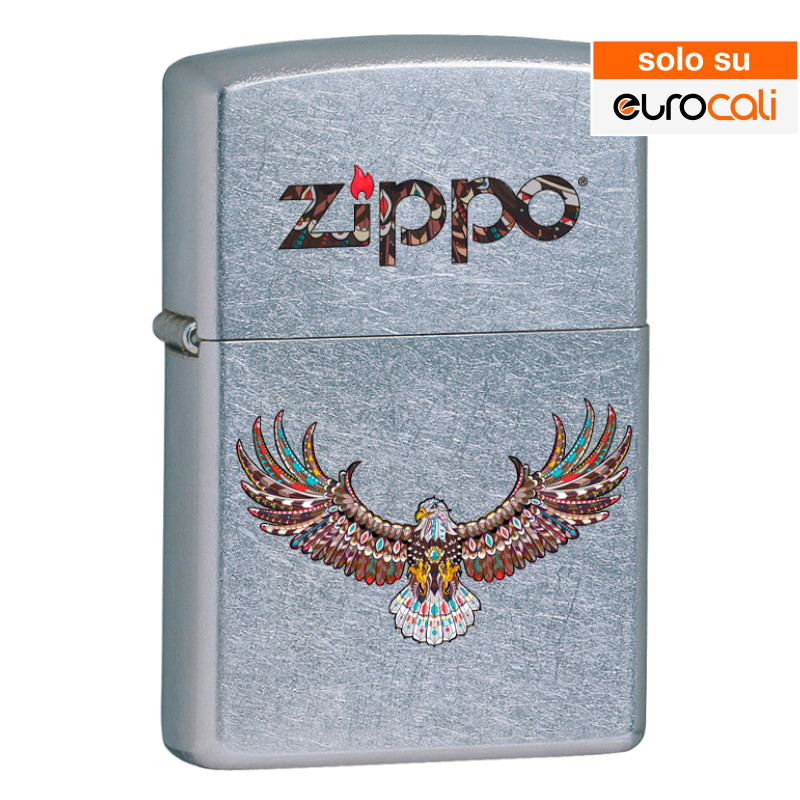 Zippo Accendino a Benzina Ricaricabile ed Antivento con Fantasia