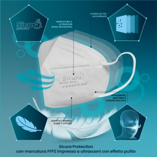 Sicura Protection 50 Mascherine Protettive Colore Tortora Filtranti