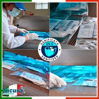 Sicura Protection Espositore con 100 Mascherine Protettive Colorate