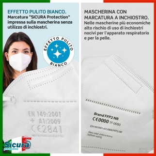 Sicura Protection Espositore con 100 Mascherine Protettive Colorate
