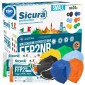 Sicura Protection 24 Mascherine Small Protettive Colorate Filtranti Monouso con Fattore di Protezione Certificato FFP2 NR in TNT