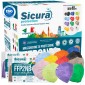 Sicura Protection 48 Mascherine Small Protettive Colorate Filtranti Monouso con Fattore di Protezione Certificato FFP2 NR in TNT