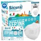 Sicura Protection 25 Mascherine Protettive Colore Bianco Filtranti Monouso con Fattore di Protezione Certificato FFP3 NR in TNT