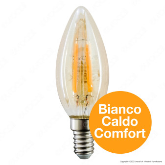 V-Tac VT-1955 Lampadina LED E14 4W Candle Bulb C35 Candela