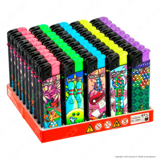 SmokeTrip Large Accendino Elettronico Grande Fantasia Luna Park - Box