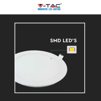 V-Tac VT-607-RD Pannello LED Rotondo 6W SMD da Incasso con