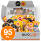 Kit Snack Stick Biscotti Misti Cibo in Vaschetta per Cani a Base di Carne di Pollo Manzo Agnello Vitello e Pesce - 95 Confezioni