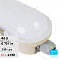 V-Tac VT-150148E Tubo LED Plafoniera 48W Lampadina Chip Samsung IP65 150cm con Batteria di Emergenza - SKU 2120221 / 2120220