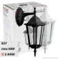 V-Tac VT-750 Portalampada da Muro con Attacco E27 Wall Light da Giardino IP44 per Lampadine LED - SKU 7069 / 7068
