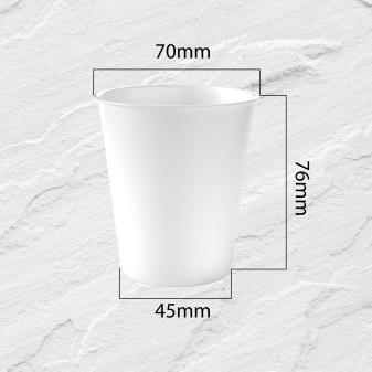 Bicchieri in Carta Riciclabile Colore Bianco da 166ml - Confezione da 50 Bicchieri