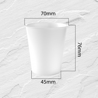 Bicchieri in Carta Riciclabile Colore Bianco da 166ml - Confezione da 50 Bicchieri