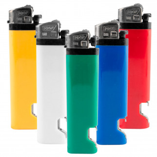 Prof Accendini Elettronici Color Flint Bottle Opener a Tinta Unita con Cavatappi Apribottiglia -