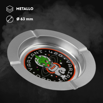 Posacenere Rotondo in Metallo con Fantasia Variant-420