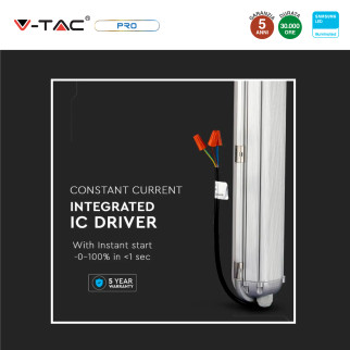 V-Tac Pro VT-160 Tubo LED Plafoniera 60W Lampadina Chip Samsung