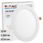 V-Tac VT-2207 Pannello LED Rotondo 22W SMD da Incasso con Driver - SKU 216423