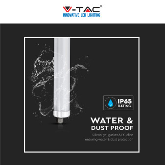 V-Tac VT-1249 Tubo LED Plafoniera 36W Lampadina SMD IP65 120cm
