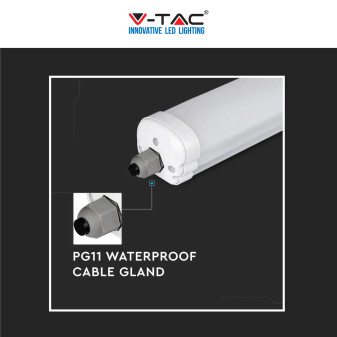 V-Tac VT-1249 Tubo LED Plafoniera 36W Lampadina SMD IP65 120cm