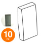 MAPAM Cover Pulsante Apertura ART Nero - Confezione 10pz - mod. ART-A873NE - Compatibile con BTicino LIVING