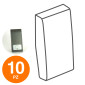 MAPAM Cover Pulsante Campanello ART Nero - Confezione 10pz - mod. ART-A872NE - Compatibile con BTicino LIVING