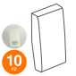 MAPAM Cover Pulsante Luce ART Bianco - Confezione 10pz - mod. ART-A871BI - Compatibile con BTicino LIVING