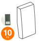 MAPAM Cover Pulsante Luce ART Nero - Confezione 10pz - mod. ART-A871NE - Compatibile con BTicino LIVING