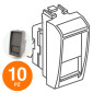 MAPAM Connettore Rete Rj45 8 Pin 5E Nero - Confezione 10pz - mod. ART-F823NE - Compatibile con BTicino LIVING