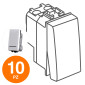 MAPAM Deviatore Unipolare 16A ART Bianco - Confezione 10pz - mod. ART-F803BI - Compatibile con BTicino LIVING